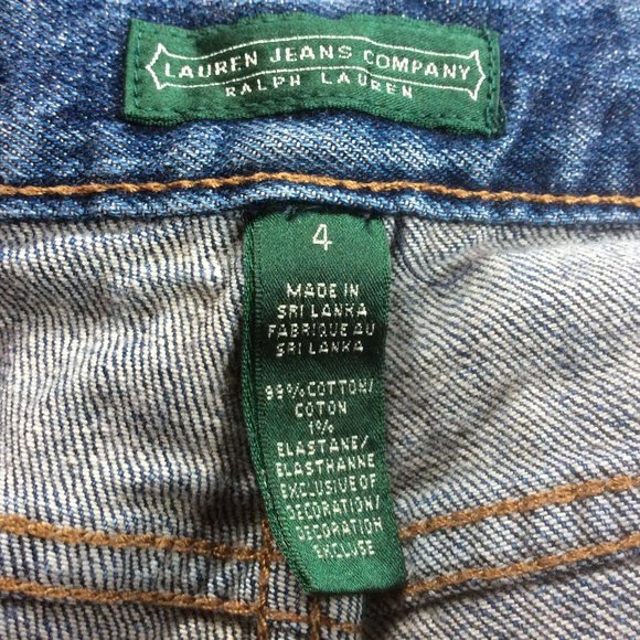 Lauren Jeans Co. Ralph Lauren Classic Straight Leg Mid-Rise Denim Jeans Size 4 - Picture 4 of 5